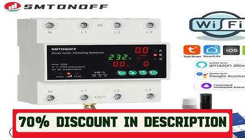 A must-have product! Tuya WiFi Three Phase 4P 100A Auto-Reclosing Over Under Voltage Protector Pre