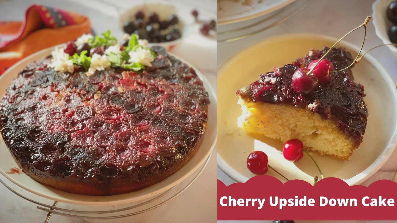 CHERRY UPSIDE DOWN CAKE RECIPE | CHERRY CAKE RECIPE | EASY & DELICIOUS CHERRY UPSIDE DOWN CAKE | Deepali Ohri