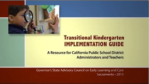 Introduction - Transitional Kindergarten Implementation Guide