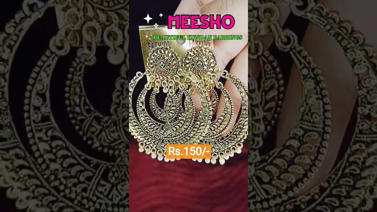 Festive Look Jhumka Earring✨ #meesho #earrings #aesthetic #meeshohaul #trending #shorts #durgapuja