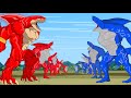 RED SHARKZILLA vs BLUE SHARKZILLA : Who Is The King Of The Sea??? | Godzilla Cartoon Animation