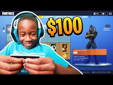 Kid Spends $100 On Season 6 *MAX* Battle Pass With Brother's Credit Card (Fortnite)
