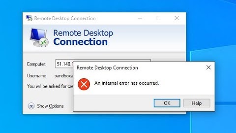 Fix RDP An internal error has occurred