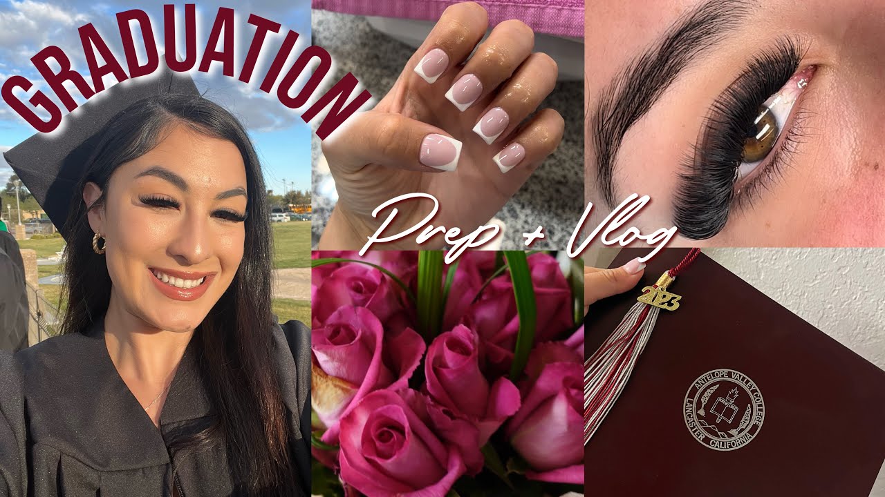grwm for college graduation prep + vlog | class of 2023 ♡ (nails ...