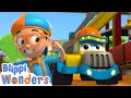 Blippi Works on Construction | Blippi Wonders | Magic Stories and Adventures for Kids | Moonbug Kids