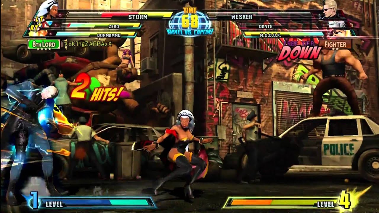 Marvel vs Capcom 3 Online Matches: [XxK1ngZAPPAxX vs FREE TIER (lancecryor)]-Game 1