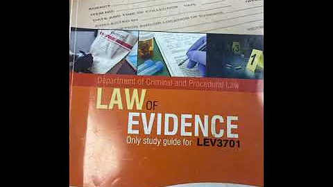 LEV3701 Learning Unit 9 Relevance and admissibility of evidence
