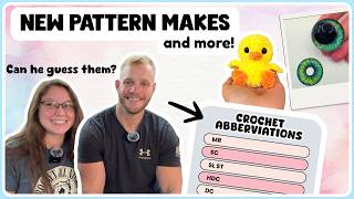 Crochet Abbreviation Challenge + New Plushies, Patterns & Safety Eye Discs!✨