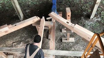Building the Mortise & Tenon Timber Frame Truss - Mostly Alone in My Backyard Part 2