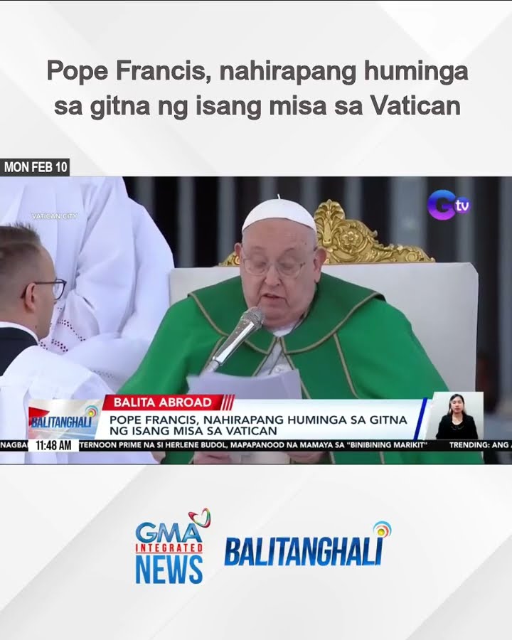 Pope Francis, nahirapang huminga sa gitna ng isang misa sa Vatican | Balitanghali