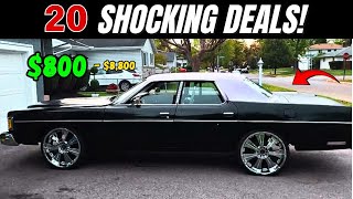Find Your Next Ride from Private Sellers! 20 Classic Cars priced $800 to $8,800!!