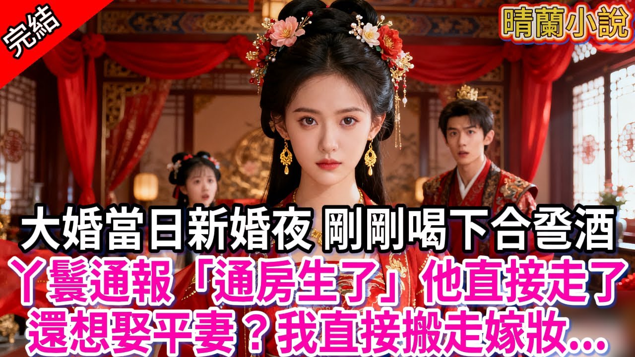【完結】大婚當日新婚夜 剛剛喝下合巹酒；丫鬟通報「通房生了」他拋下我走了，還想抬通房為平妻？我直接搬走嫁妝回府...