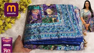 😱🔥meeshoలో 500₹price తగ్గిన partywear mirrorworksarees #meesho #trending #party #viral #meeshohaul