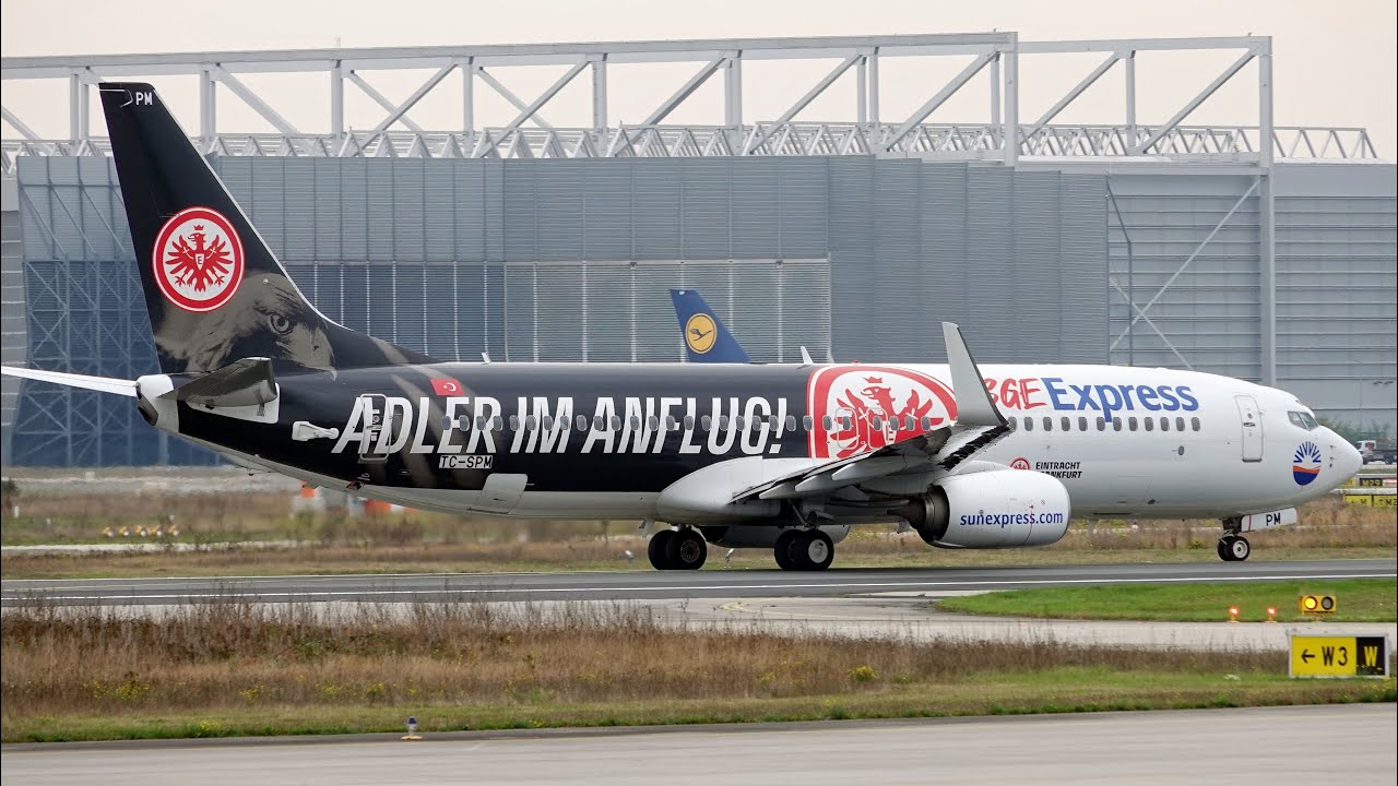 SunExpress B737 TC-SPM Eintracht Frankfurt Livery | Adler im Anflug | SGE Express