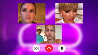 Selena’s FaceTime gets interrupted by Hailey and Justin Bieber screenshot 1