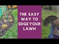 Easy way to edge your lawn with half moon tool  with hack