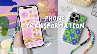 PHONE TRANSFORMATION: how to customize your iPhone, custom widgets tutorial, aesthetic iPhone 14 pro
