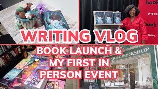 Writing Vlog: Book Launch & My First In Person Event [CC]