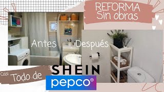 REFORMA SIN OBRAS - CUARTO DE BAÑO | PEPCO | SHEIN | MERCADONA | LEROY MERLÍN