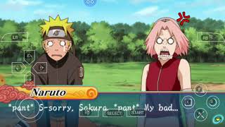 akhirnya guys aku bisa mainin game di aplikasi ppsspp - naruto ultimate ninja heroes 3 screenshot 5