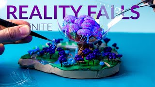 Making REALITY FALLS with clay & a cup lid – Fortnite Battle Royale