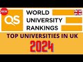 Qs world rankings 2024  list of top 5o universities in uk