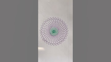 How many rotations did the pen make in total?🤔#art #satisfying #spirograph #relaxing #asmr #shorts