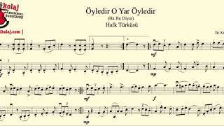 Öyledir O Yar Öyledir - Keman Düeti - I. Keman - I. Violin Part Resimi