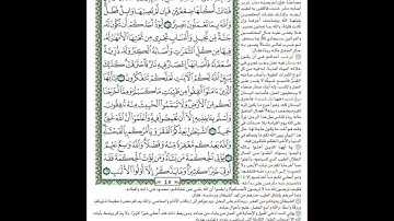 الصفحة ٤٥ من المصحف الشريف برواية حفص عن عاصم القارئ د.بريك سعد بريك- إجازة التجويد من الأزهر الشريف