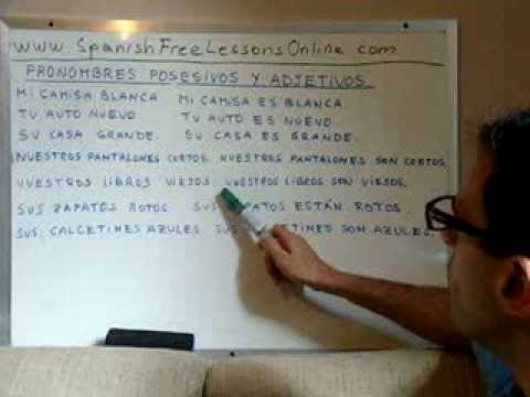 Lesson 24: Spanish phrases using Possessive Adjectives (2/2)