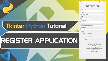 python tkinter tutorial #8 | membuat aplikasi register sederhana