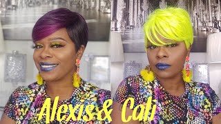 2 BANGING SHORT WIGS WITH VELLA VELLA WIG ALEXIS SENSATIONNEL SHEAR MUSE WIG CALI
