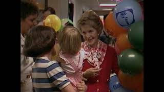 Nancy Reagan visit to Children's Hospital on July 19, 1985