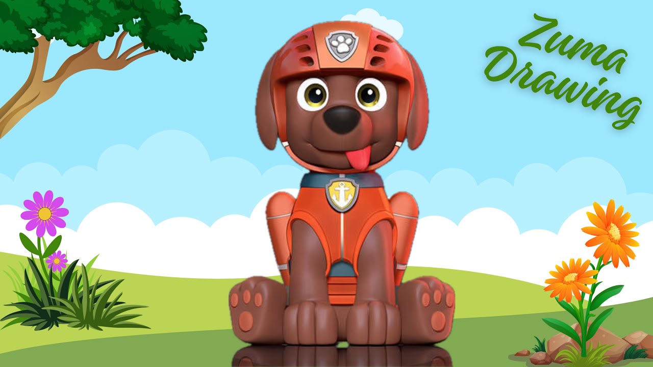 Как нарисовать Зуму из «Щенячьего патруля» || Простой рисунок