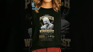 Gregg Popovich Greatest Winningest Coach Of All Time San Antonio Spurs Fan Shirt #Shorts