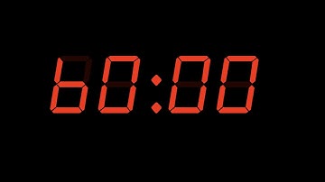 60 Minute Timer, retro red lcd alarm clock, with Alarm ⏰