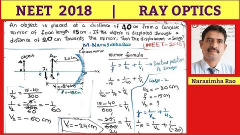 An object is placed at a distance of  40 cm from concave mirror | NEET 2018| NARASIMHARAO SIR