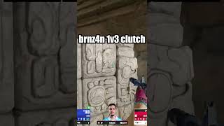 brnz4n 1v3 insane clutch 🔥 #cs2 #csgo #cs2clips #shorts