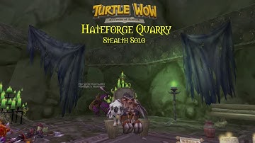 Turtle WoW - Hateforge Quarry Stealth Solo Mount & Trinket Run [Druid]