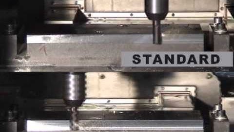 Guhring RF 100 SF  End Mill   VS.  6 flute high Helix End Mill