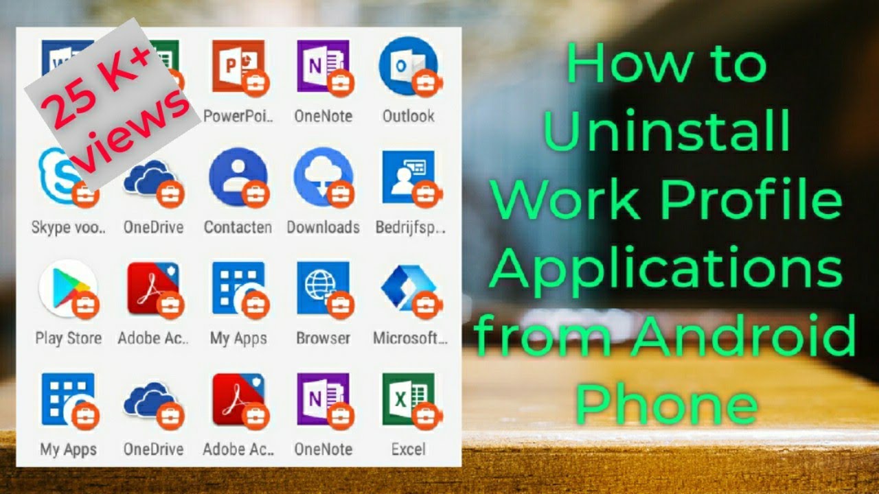 How to uninstall Or delete Work Profile Apps Or Two icon of one app From  Android Phone