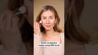 Entire cheek complexion routine with only ONE brush?!