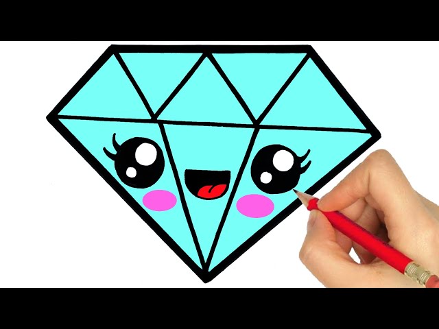 COMO DIBUJAR UN DIAMANTE KAWAII 