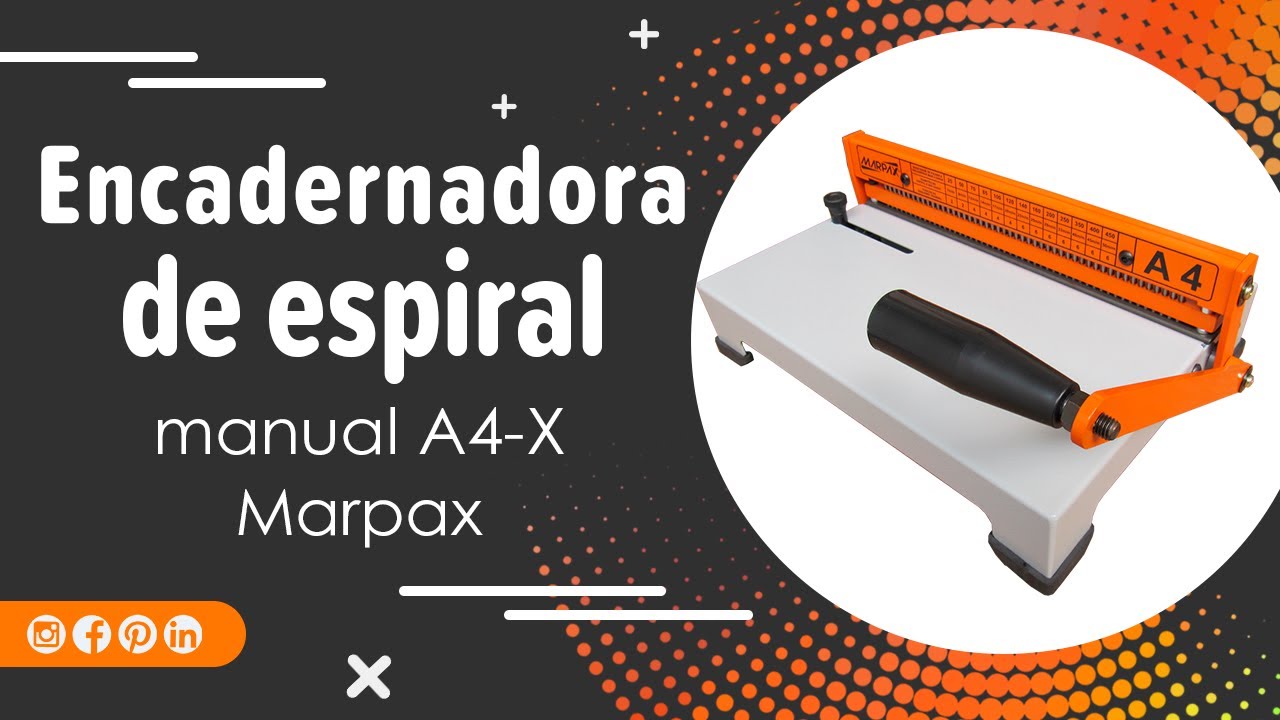 Capa do vídeo Encadernadora Manual Espiral A4-X Marpax | CPM OFFICE