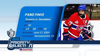 2020 OHL Priority Selection Prospect Feature: Pano Fimis