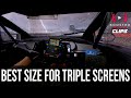 Whats the ideal screen size for a triple screen sim racing rig