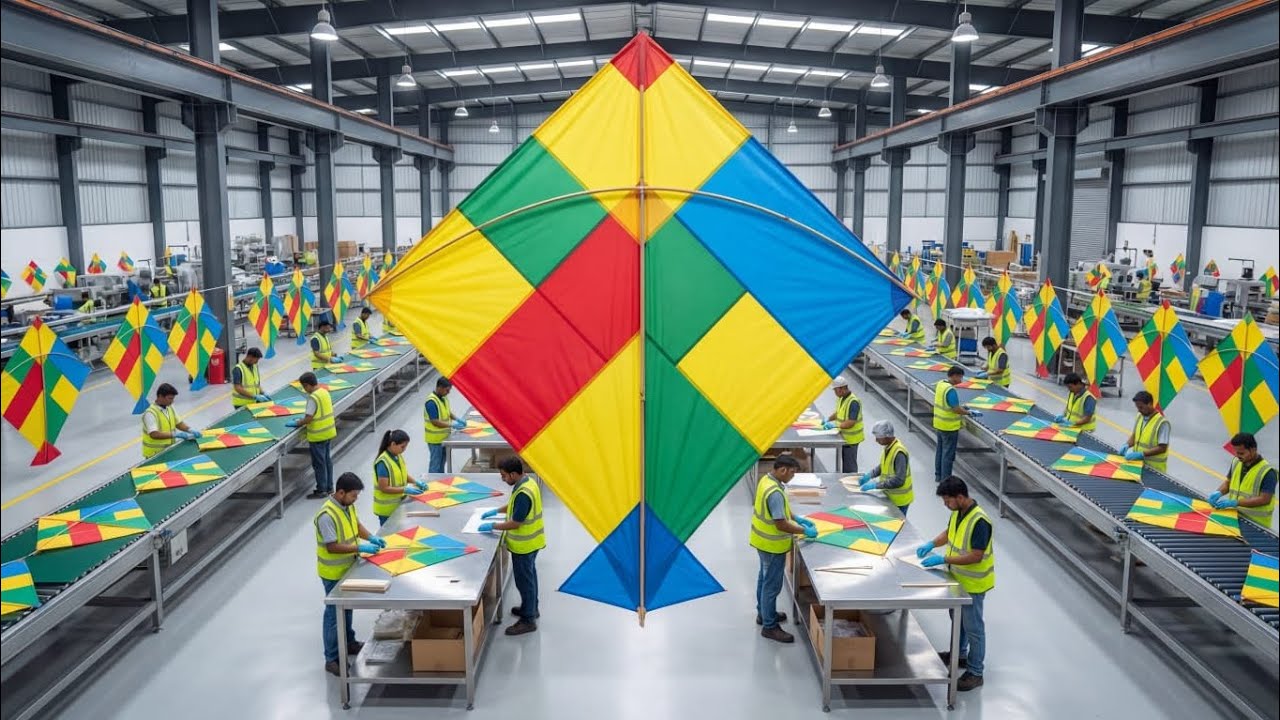 How Kites Are Made in Factory | Complete Kite Manufacturing Process ...