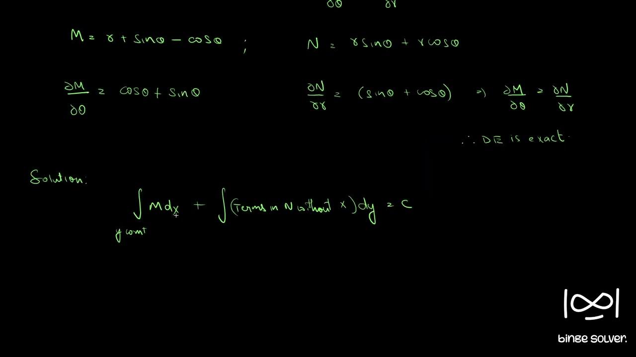 Q165 Solve (r+sinθ cosθ)dr + r(sinθ + Cosθ)dθ = 0 YouTube Q165 Solve (r+sinθ cosθ)dr + r(sinθ + Cosθ)dθ = 0 YouTube
