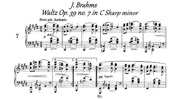 J. Brahms - Waltz Op. 39 no. 7 in C sharp minor