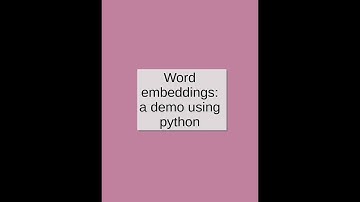 Word embeddings demo using python and gensim